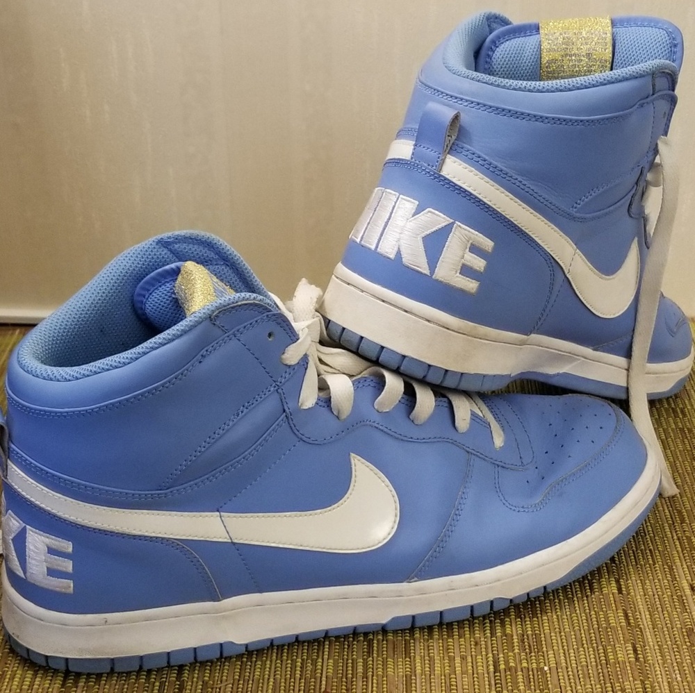 Mens leather Nike High tops size 13 in Sky blue